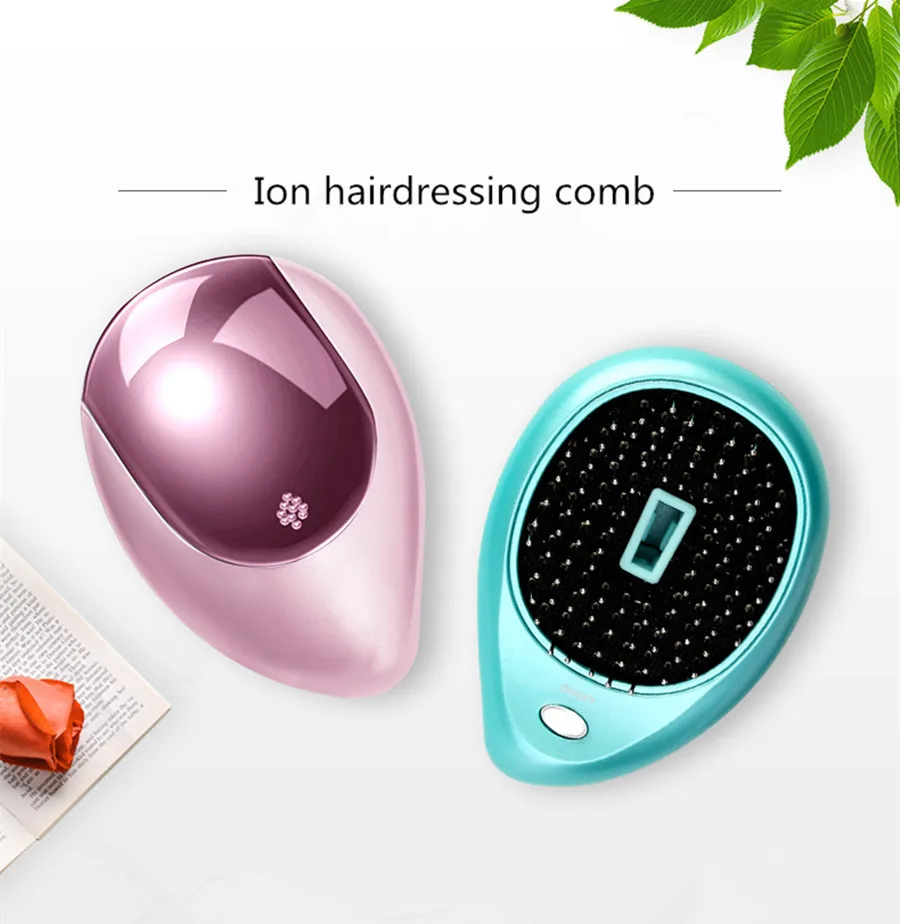 Vibrating Scalp Massage Comb Electric Ionic Mini Ion Vibration Hair Brush Hairbrush Head Massager Tool |