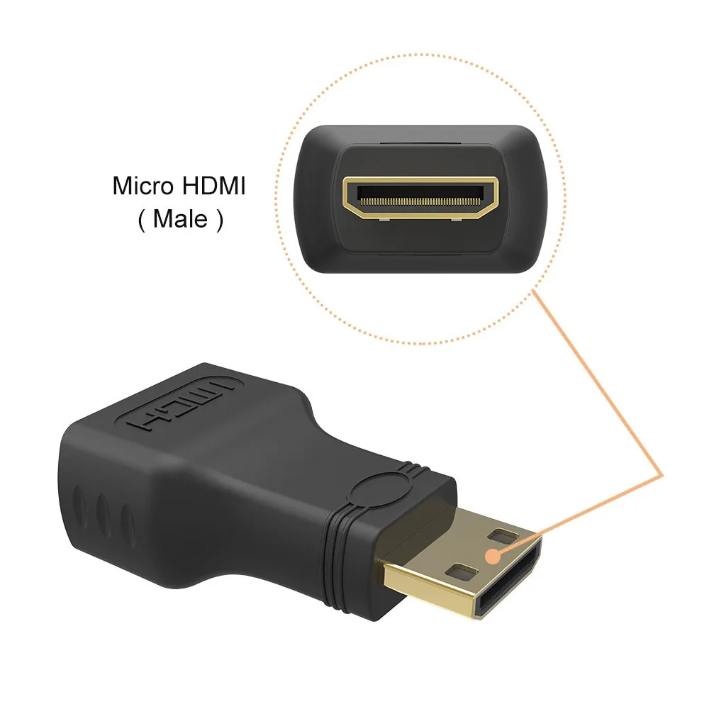 HDMI Type A Female To Mini C Мужской адаптер конвертер покрытый для 1080p 3D TV In Gold Plated|Кабели HDMI| |