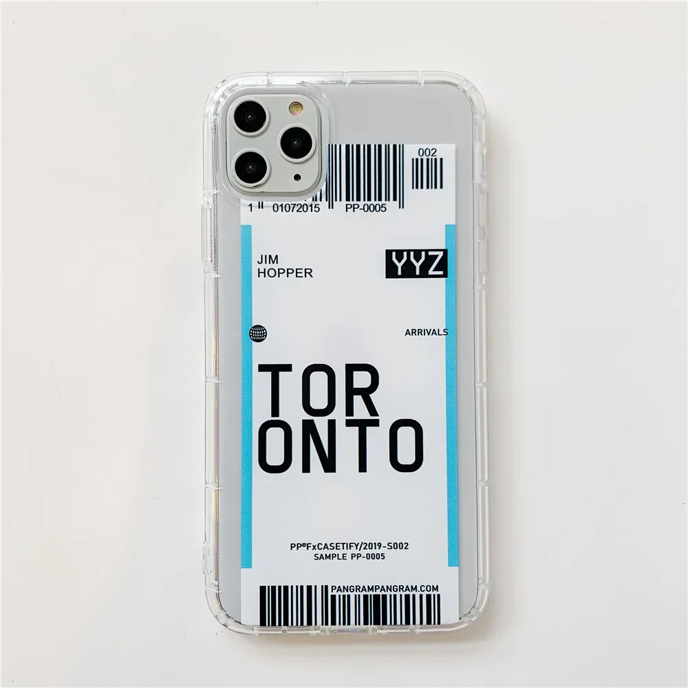 Lovebay авиаперелет этикетка письмо чехол для телефона для iPhone 11 Pro XR XS X Max 7 8 Plus Прозрачный Путешествия страна Мягкий ТПУ задняя крышка чехол s - Цвет: T20