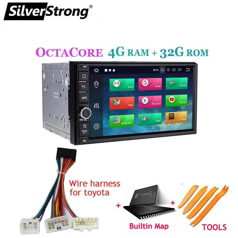 SilverStrong " IPS lcd двойной Din Android9.0 Универсальный 2Din DVD Android автомобильный gps Радио Универсальный 7 дюймов авто стерео 2din 706 - Цвет: 706X5 for Toyota