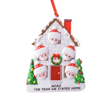 

2020 Quarantine Personalized Ornaments Christmas Tree Hanging Pendant Holiday Decorations Diy Creative Gifts For Family Members
