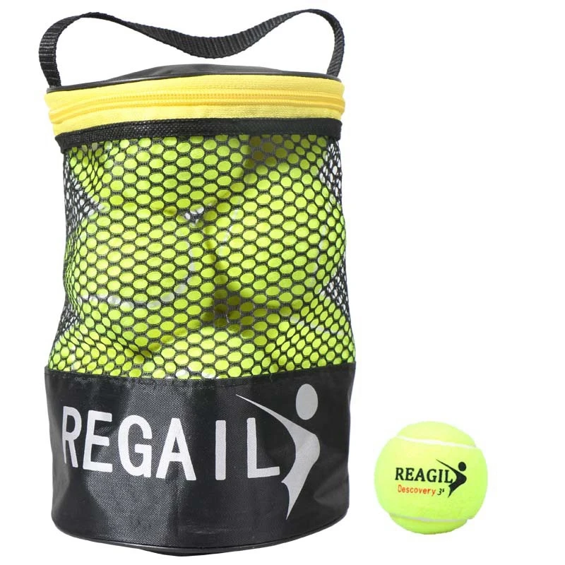 Regail 12Pcs Tennis High Elasticity Training Ball Natural Rubber and Woolen Competition Tennis