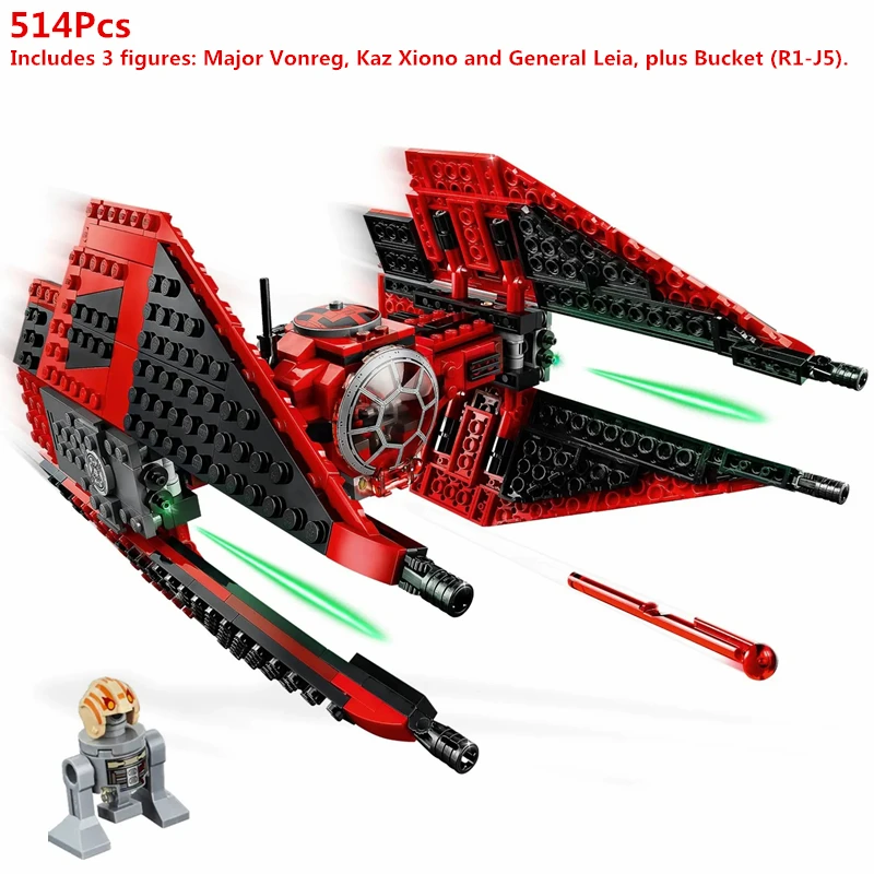 

2020 Star Wars Resistance Major Vonregs TIE Fighter Building Blocks Bricks Compatible Classic outer space Model Kids Toys