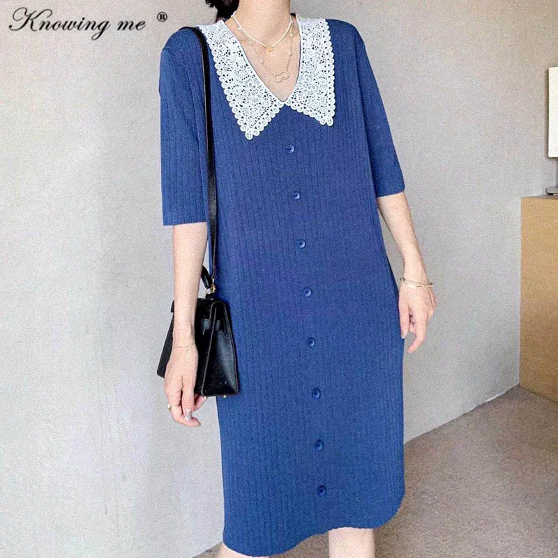 Women Oversized Strentch Knitted dress Office Lady  Autumn solid Trun down collar Sweater Dress Female Winter knee Length dress