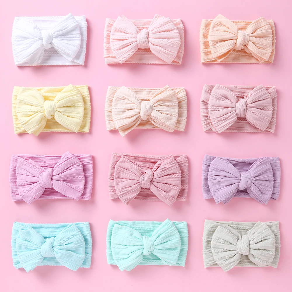 

2020 Bowknot Baby Headband Elastic Turban Hairband Bows kids Baby Girl Headbands Hair bands for Baby Girls Hairband Hair accesso