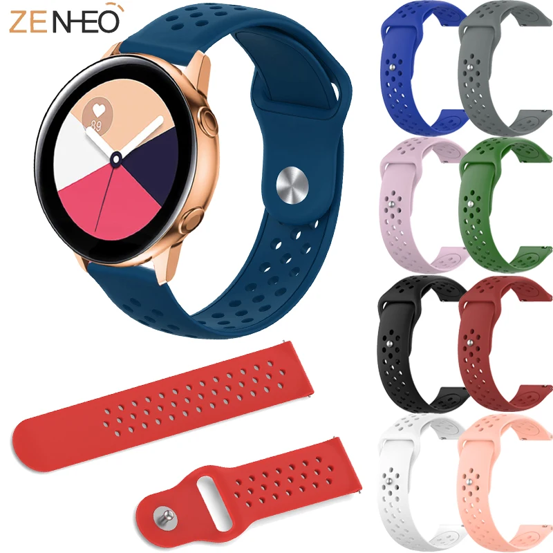 

Active 2 silicone For Samsung galaxy watch Active 2 40mm 44mm wrist bracelet 20mm For Galaxy watch 42mm bands Gear Sport strap