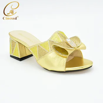 

Latest Designer Shoes Women Luxury 2020 African Women Shoes Decorated with Rhinestone Pumps Women Shoes High Heels