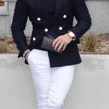 Двубортный мужской костюм повседневный мужской костюм, смокинг пиджак по индивидуальному заказу стиль мужской костюм 2 шт(пиджак+ брюки