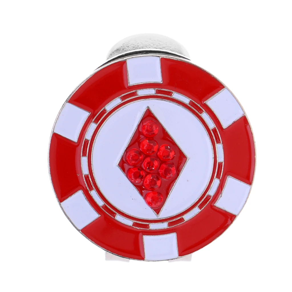 

Sturdy Heart Pattern Magnetic Golf Ball Marker Clip On Golf Cap Visor Gift Red Golf Gift for Friends Families Golf Lovers