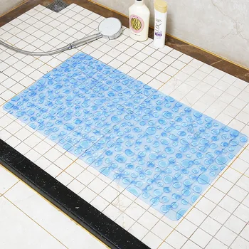 

Bathroom Non-Slip Mat PVC Small Stone Bathroom Bath Massage Foot Pad Sucker Transparent Solid Color