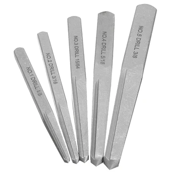 

5pcs Handymen Steel Screw Extractor Set Assorted Broken Bolt Easy Out Damaged Carpenter Removal Tool Stud Stripping Guide