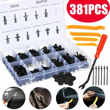 

Hot Sales 350pcs Auto Bumper Fastener 6mm Hole Rivet Retainer Push Engine Cover Car Door Trim Panel Clip Fasteners