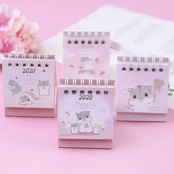 

2020 Cute Hamster and Friends Calendar DIY Portable Mini Desk Calendars Daily Schedule Planner 2019.09-2020.12