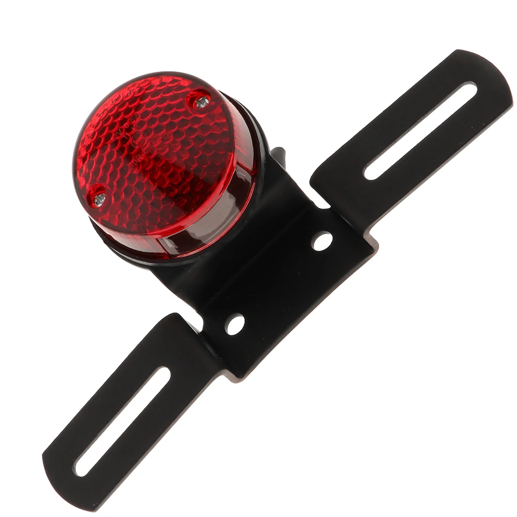 Universal Motorcycle / Motorbike Stop/Tail Twin Round Rear Light  Round Motorcycle Brake Tail Light