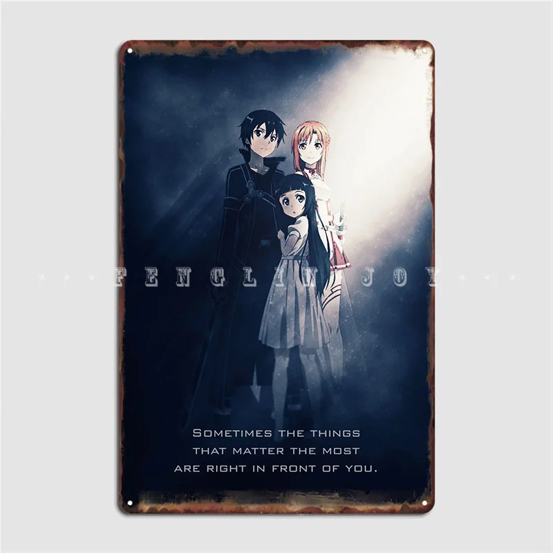 

Sword Art Online семейный плакат, металлический плакат, Забавный домашний клубный фотографический плакат