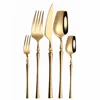 Matte Cutlery Set Gold Forks Spoons Knives Cutlery Set Stainless Steel Gold Steel Cutlery Set Silverware Set with Cake Fork ► Photo 3/6