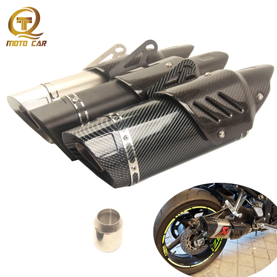 

Motorcycle Exhaust Akrapovic Escape Muffler 51MM for Z750 Z800 Z900 Z1000 ZX10R R15 R3 Msx125 Cb650f GSXR750 DUKE690 Msx125