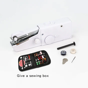 

Portable Mini Hand Sewing Machine Household Cordless Electric Stitch Needlework Set for Quick Repairs DIY Clothes Stitchin