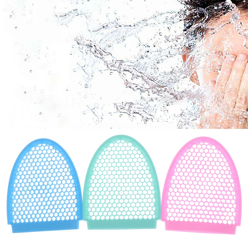1PCS Silicone Cleansing Honeycomb Gloves Deep Exfoliating Precision Pore Removes Acne Blackhead Washing Brush 3 Colors