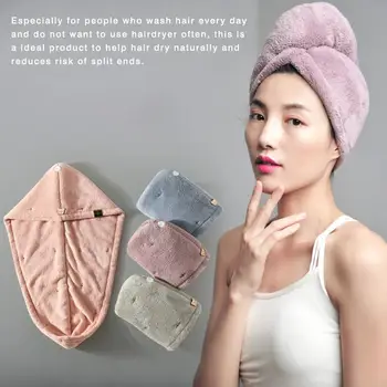 

Magic Hair Quick Drying Towel Solid Shower Hat Twist Bath Cap Head Wrap Microfibre Quick Dry Turban For Bath Shower Pool