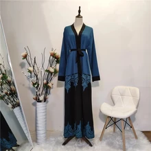 Открытое кимоно абайя мусульманский хиджаб платье Абая для женщин марокканский кафтан Дубай Оман Восточный халат из марокена Турция Исламская одежда H abaya