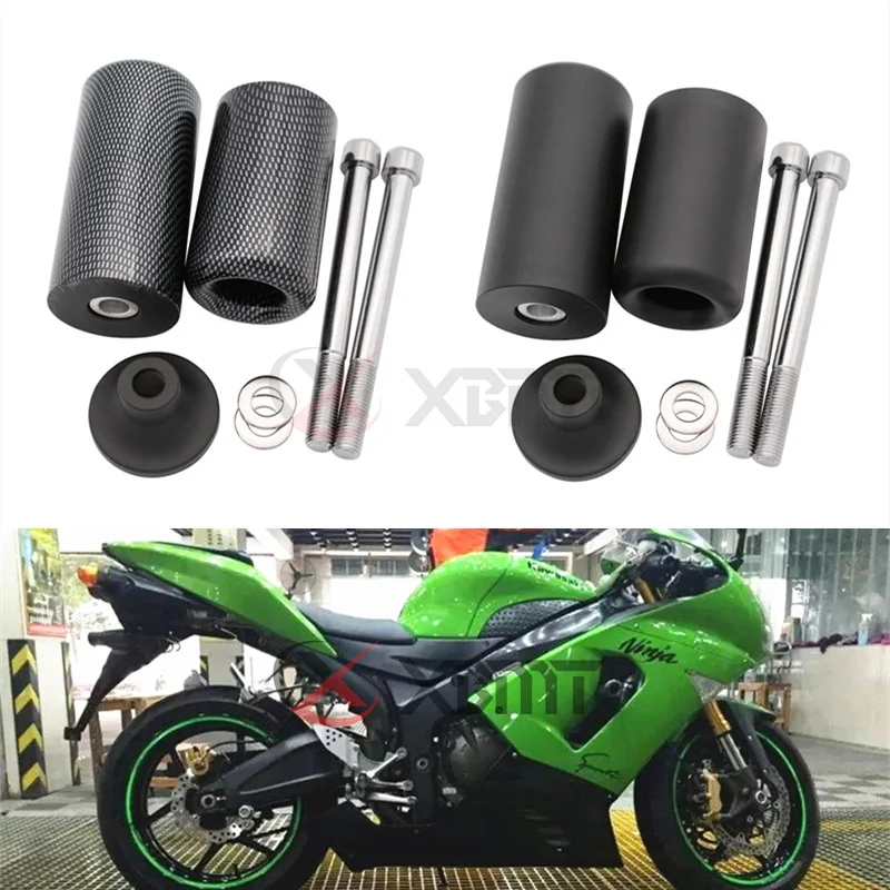 Без выреза Рама мотоцикла ползунки падение Краш Pad защита для Kawasaki Ninja ZX6R ZX 6R 6RR ZX636