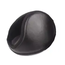 Мужские и женские зимние наушники из искусственной кожи, складные, Утолщенные, с плюшевой подкладкой, черные, уличные, зимние, лыжные, для среднего возраста, теплые наушники DXAA