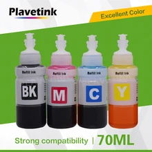 Plavetink 70 мл бутылка чернил принтера для T6641 T6642 T6643 T6644 картриджи для Epson EcoTank L386 L486 L382 L605 L1455 L566 L655