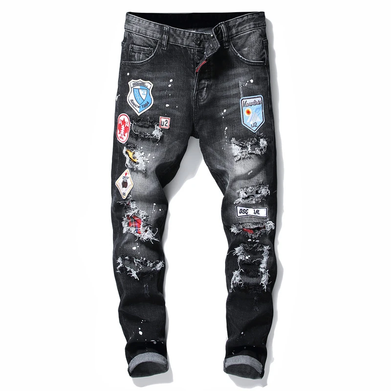 New skinny jeans men stretch printing black jeans clothes 2020 streetwear Spring Summer pants men paiting hip hop New skinny jeans men stretch printing black jeans clothes 2020 streetwear Spring Summer pants men paiting hip hop
