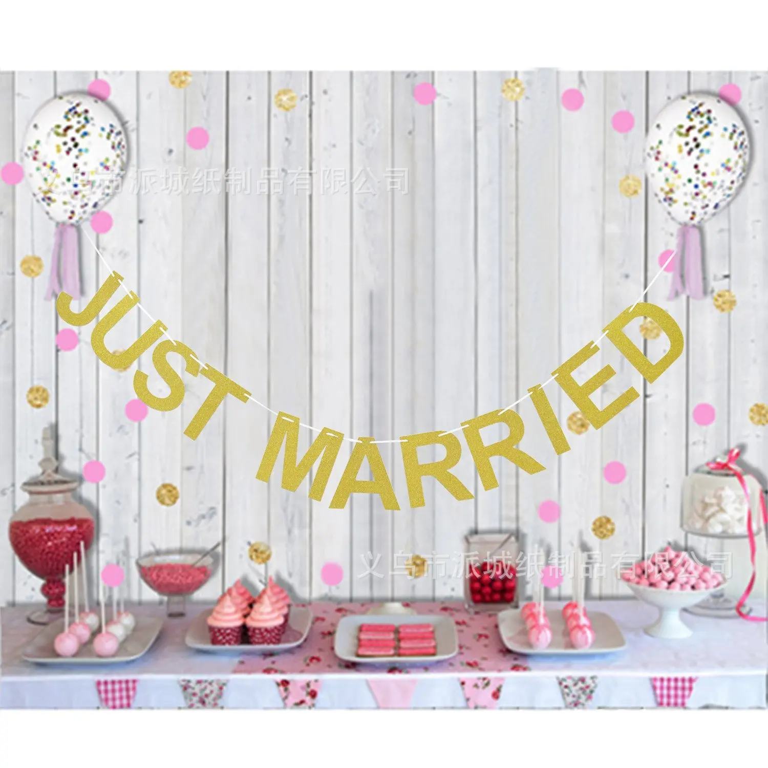 Flowers Bride to Be Beautiful Hanging Flag Proposal Wedding Decoration Decorative Bride-to-Cross Border Supply of Goods
