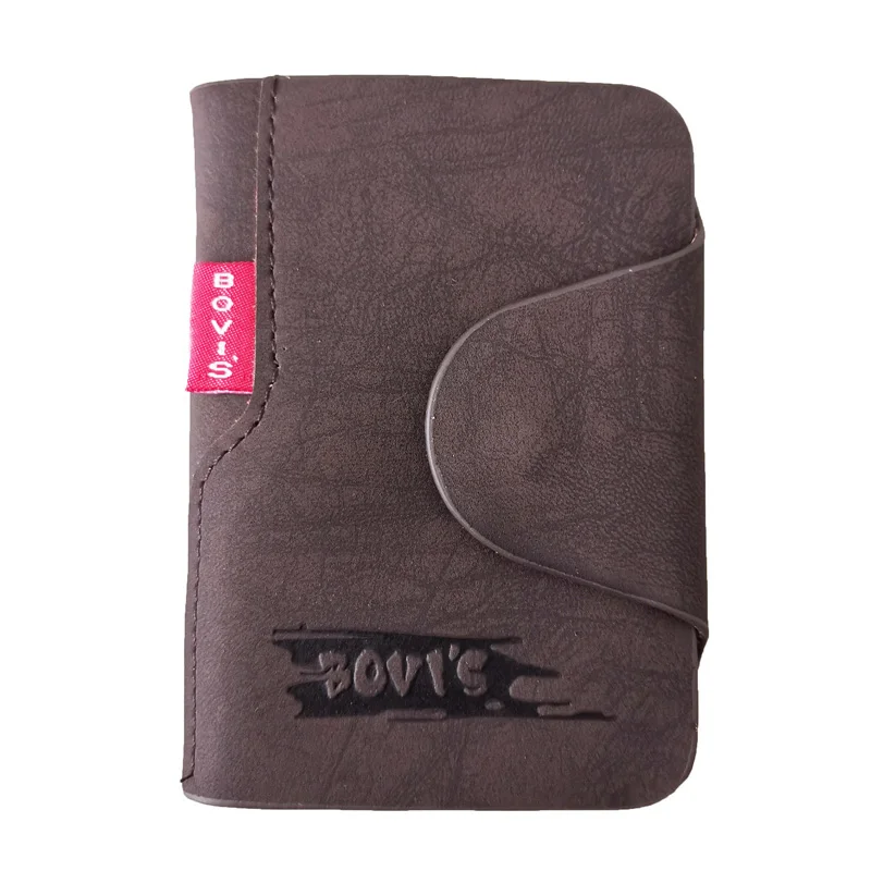KUDIAN BEAR кожаный держатель для визиток, чехол для кредитных карт, сумки на застежке, органайзер для карт, сумки Tarjetero BIH003 PM20 - Цвет: 02 Dark Coffee