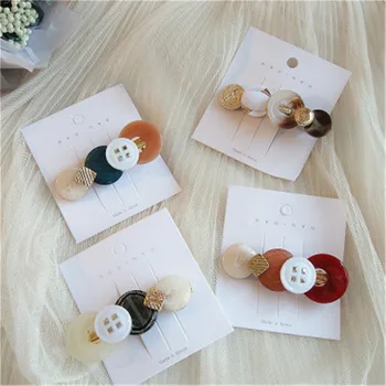 

Korean Fashionable Retro Pearl Hair Clip Button Ha Irpin Side Clip Elegant Women Headdress Hair Accessories