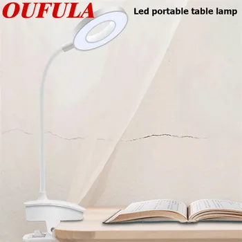 

DLMH Led Touch desk Lamp USB Rechargeable With Clip Reading Lamp 3 Colors Child Eye Protection