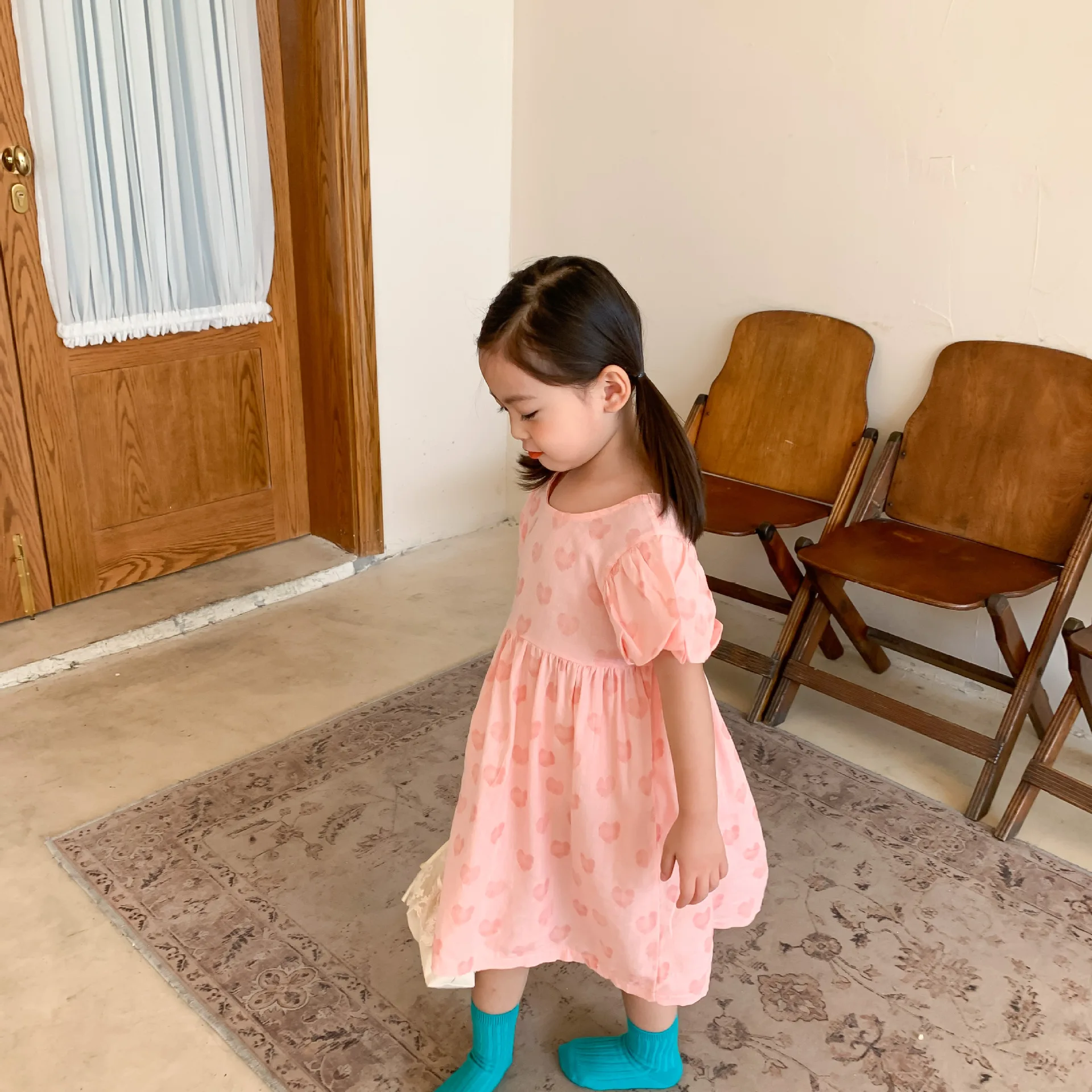 Girls Cotton Causal Clothing Dress 