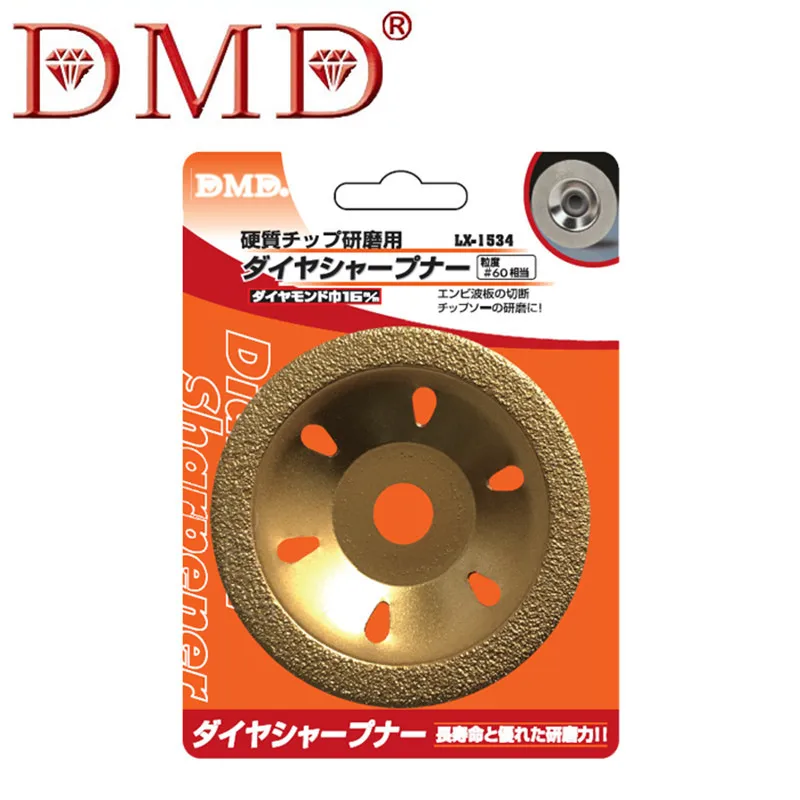 DMD, блестящий шлифовальный диск для резки металла кладки чашки колеса пилы для каменное стекло керамического металла Brinding Инструменты 100X16 мм h2 - Цвет: Золотой