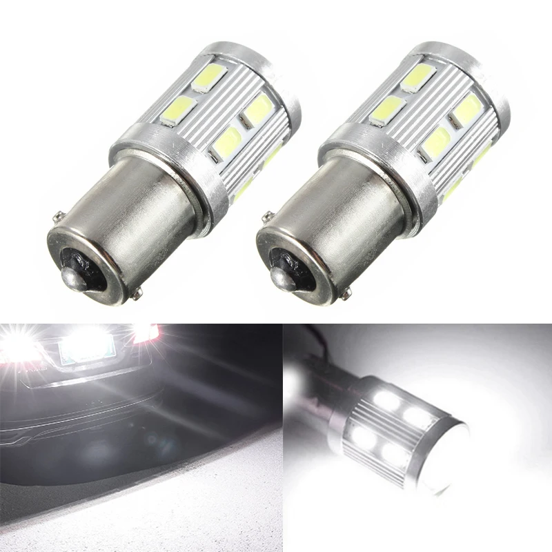 

2pcs Car H6W BAX9s 10 SMD LED 433 434 Bulb Indicator Reverse Parking Side Light White Yellow Red Auto Gadgets Automobile Goods