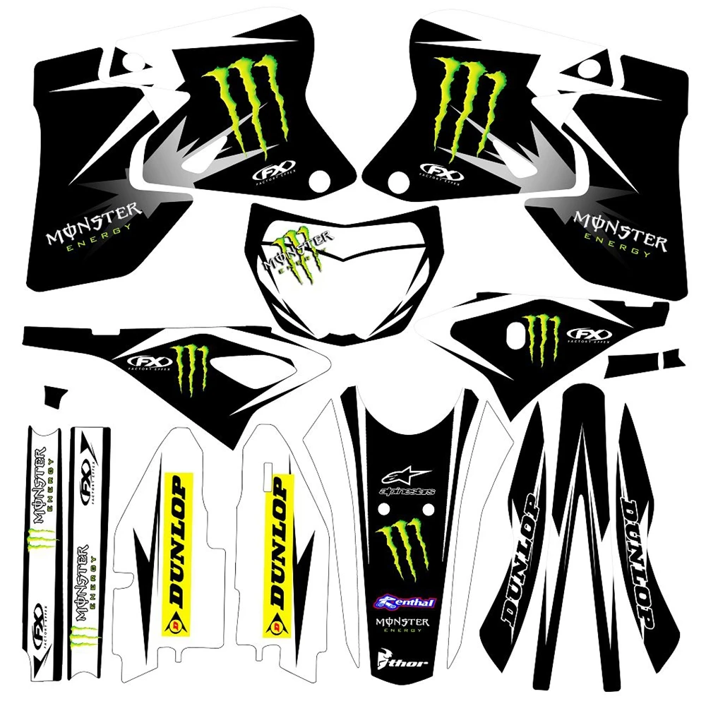 

New Ghost Claw Full Graphics Decals Stickers Custom Number Name 3M Bright Stickers Waterproof For Suzuki DRZ400SM
