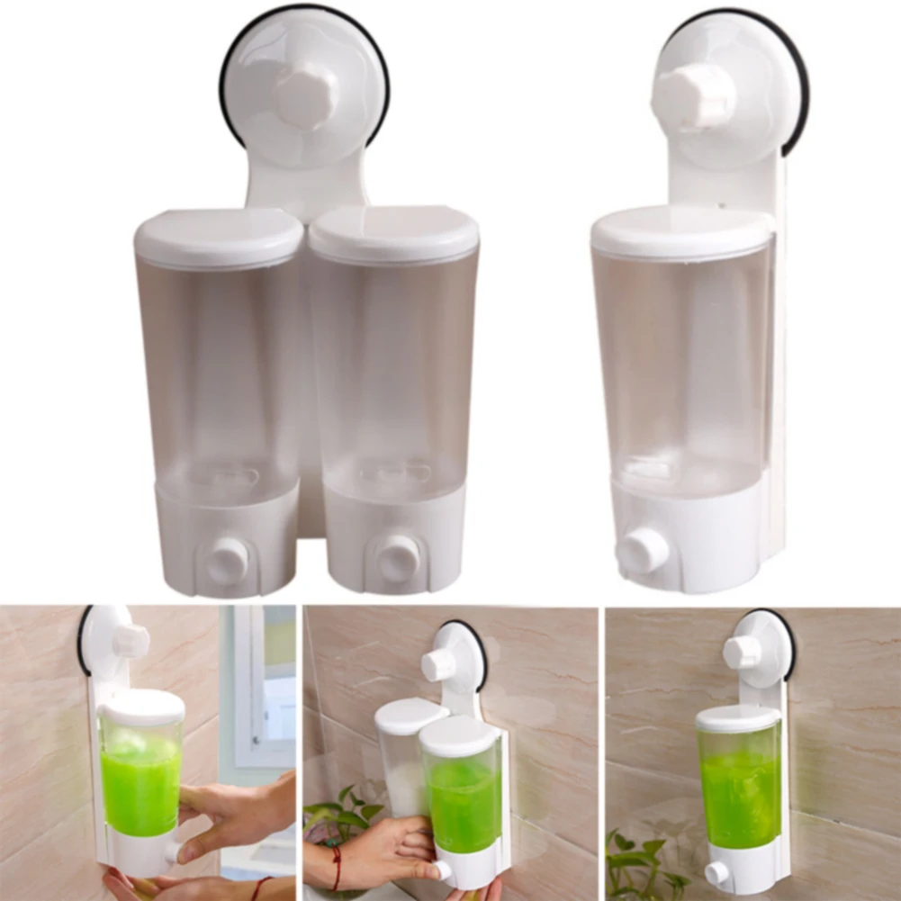 Shampoo Powerful Sucker Tools Sink Bathroom Lotion Wall Mounted Bottle ABS White Container Soap Dispenser Liquid