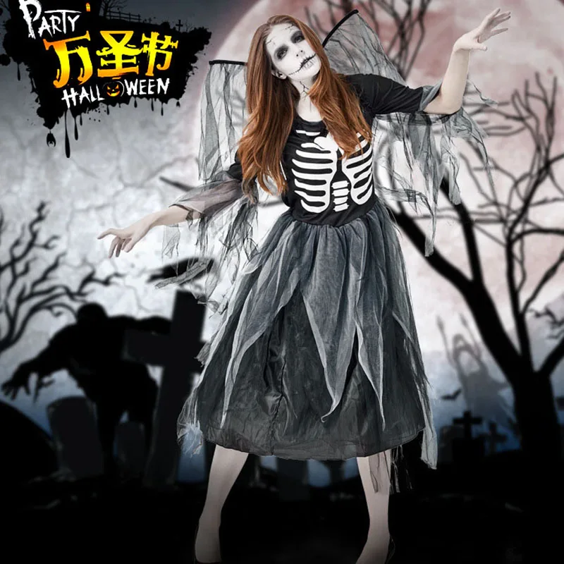 Карнавальный костюм на Хэллоуин комбинезон для взрослых с принтом черепа зомби