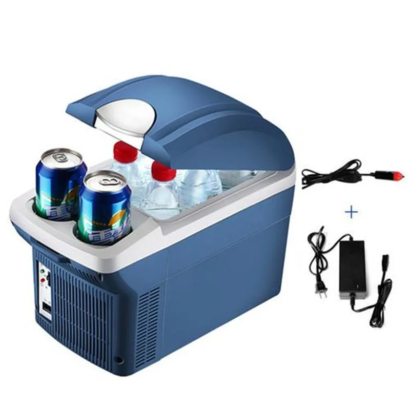 Car Home 8L 8L/6L мини портативные холодильники с подогревом, морозильная камера, изоляционная коробка, двойное использование, охладитель, грелка для авто, для пикника, путешествий - Название цвета: Car Home 8L