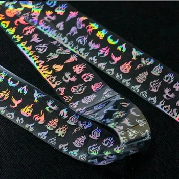 

Nail Stickers Nail Art Decor Nail Star Colorful Laser Flame Pattern Flower Series Nail Transfer Decals Nail Foil Manicure Decor