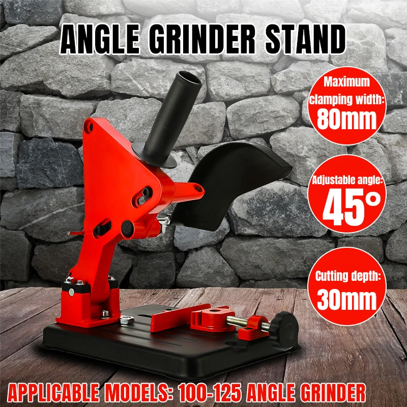 

Angle Grinder Stand Bracket Holder Cutter Cast Iron Base Power Tool Accessory Support For 100-125 Cutter Angle Grinder