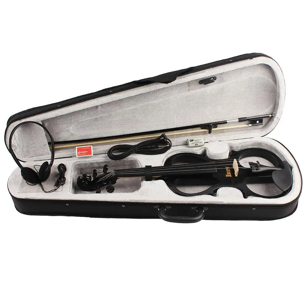 IRIN 4/4 Electric Acoustic Violin Fiddle with Violin Case Cover Bow for Musical Stringed Instrument Lovers Beginners