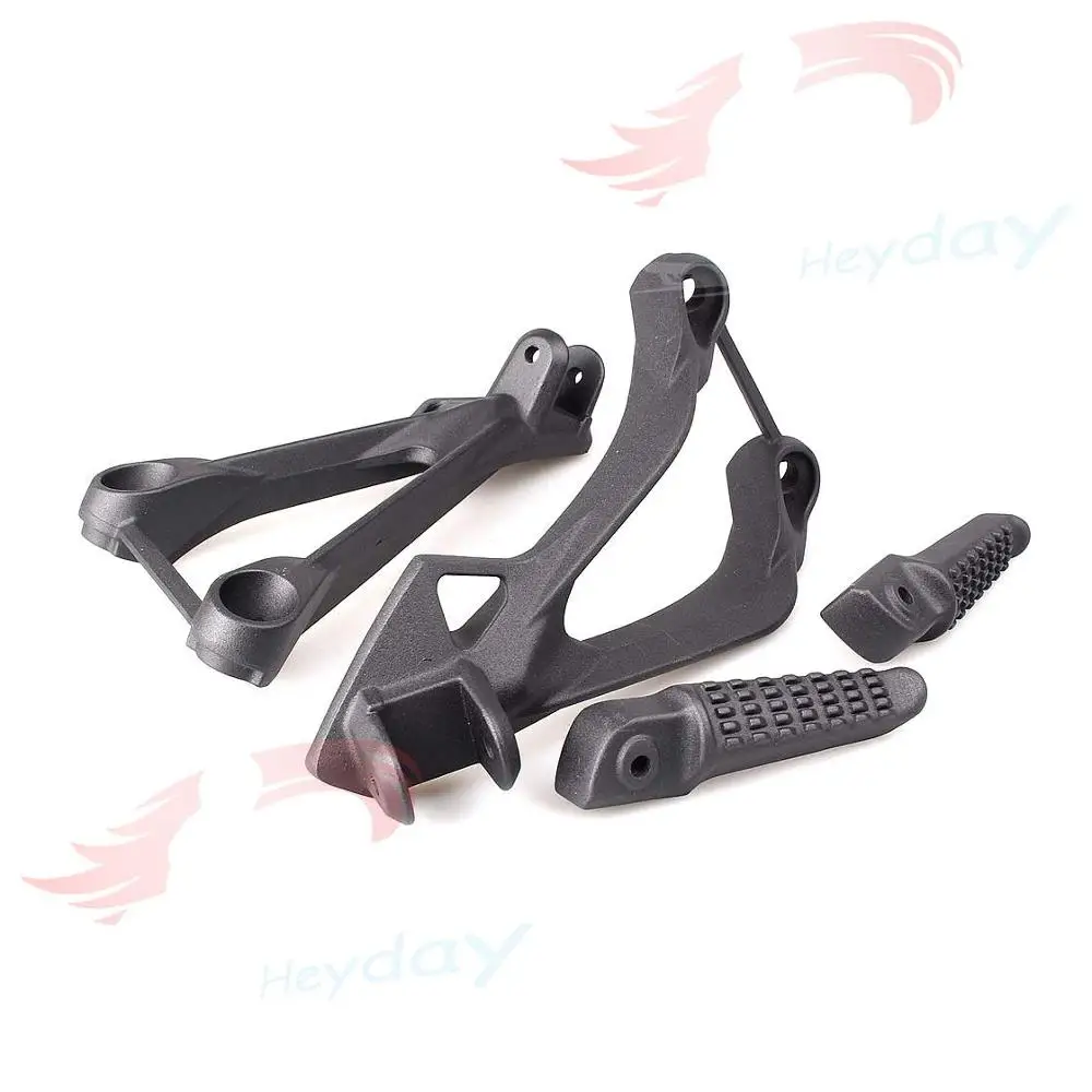 Черный задний Пассажирские подножки Скоба Подножка для Kawasaki ZX6R 2005 2006 2007 2008 05 06 07 08