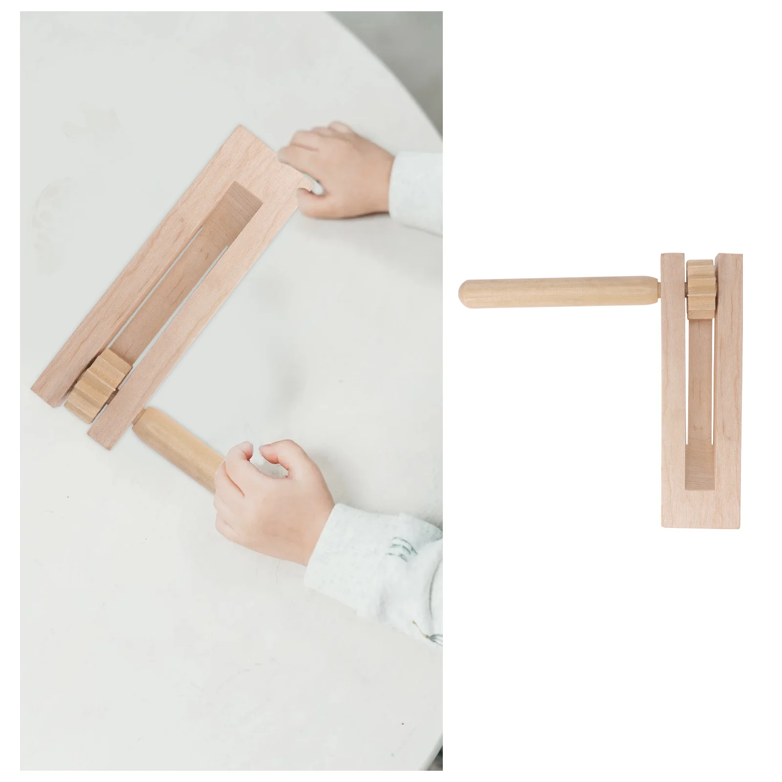 1pc Ratchet Noise Maker Wooden Hand Musical Instrument Matraca for Kids