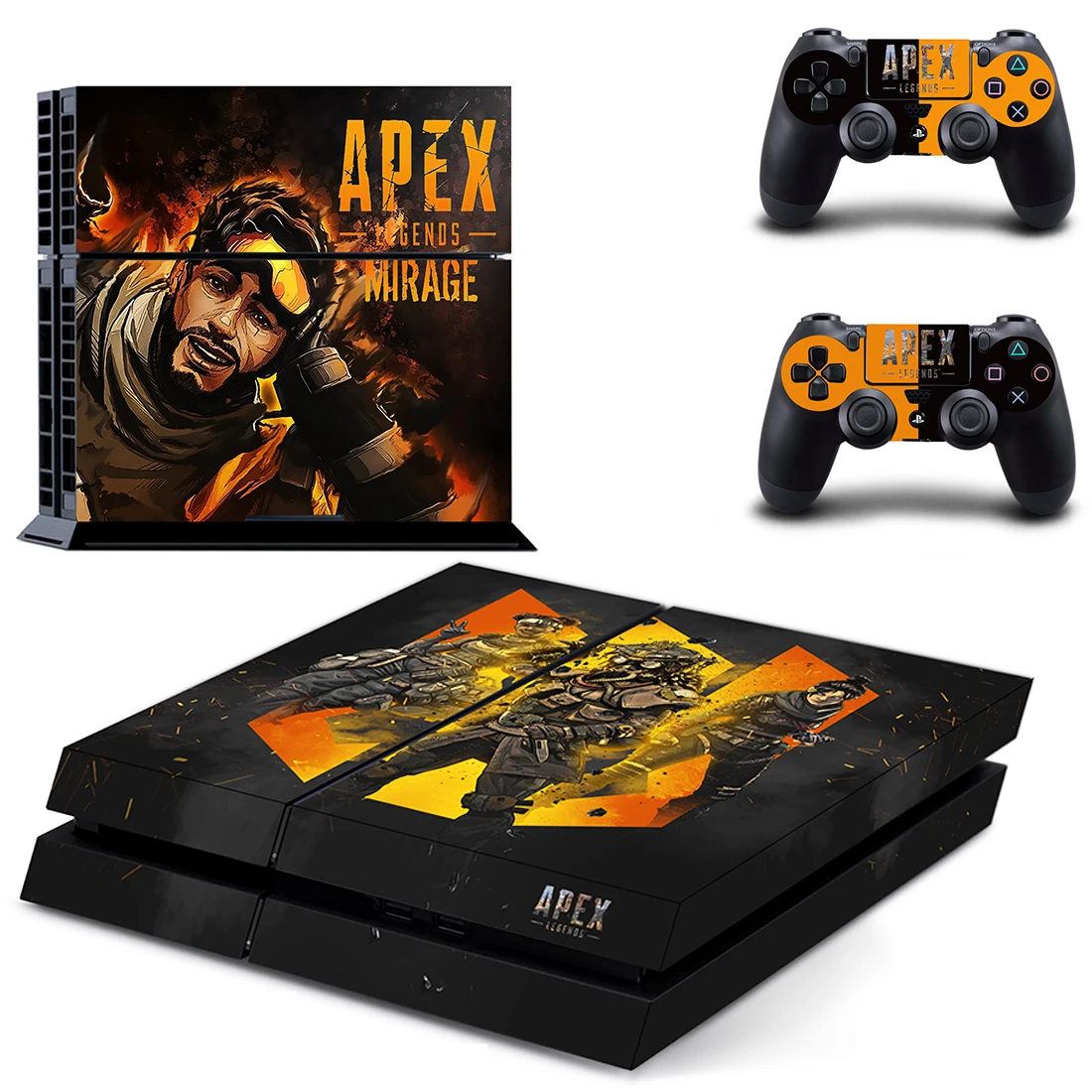 Стильная наклейка APEX Legends для консоли PS4 Playstation 4 пленка + 2 контроллера защитный