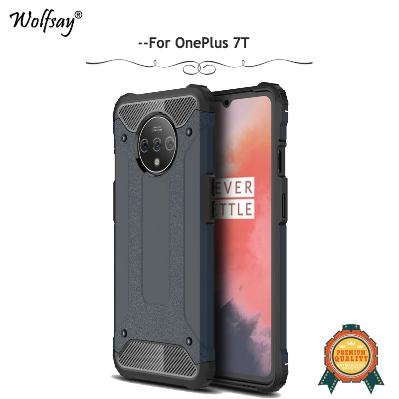 Противоударный чехол для OnePlus 7T Pro жесткий резиновый защитный 1 + Pro|Бамперы| |