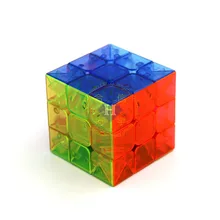 Обучающий прозрачный трехслойный Кубик Рубика 5,6 см для соревнований, гладкое вращение, стандартный трехслойный Кубик Рубика