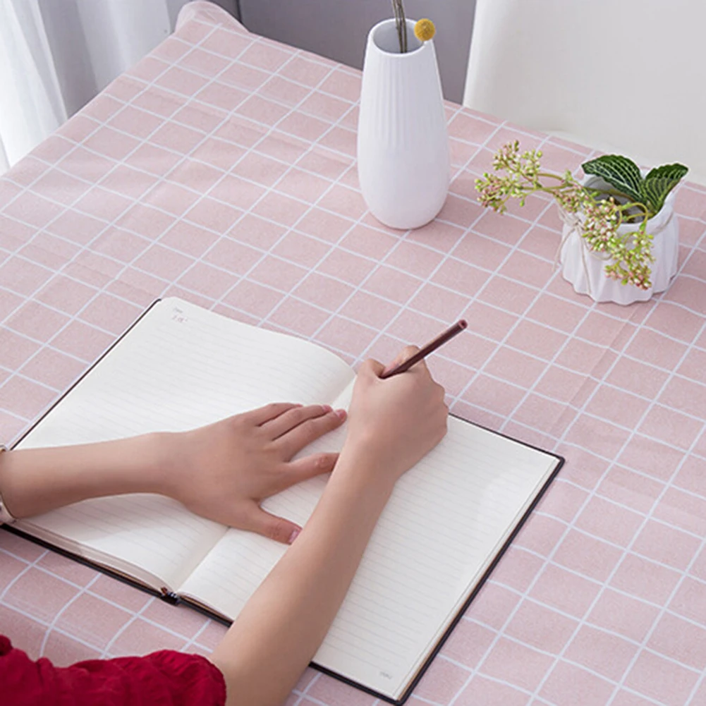 Plaid Pattern Kitchen Table Cover Waterproof Heat Resistant Tablecloth Decor Home Kitchen Decoration