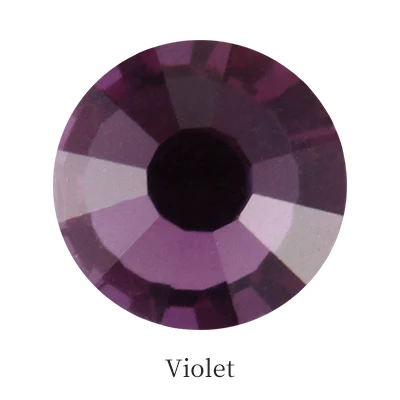 Стразы Кристаллы Стразы для ногтей Flatback Стразы горячего крепления алмаз стекло для рисования аппликация для DIY Одежда ручной работы рисунки на ногтях - Цвет: Violet